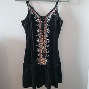 velvet mini dress